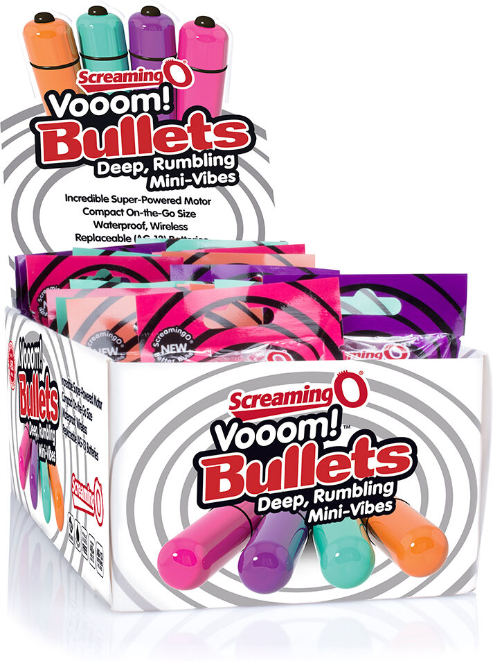 Bushman Products/The Screaming O Vooom Bullets - 20 Count Pop Box Display - Assorted Colors