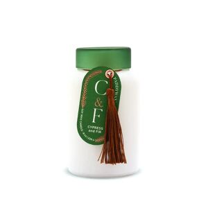 Paddywax Cypress + Fir - 8 oz White Lolli Glass Candle