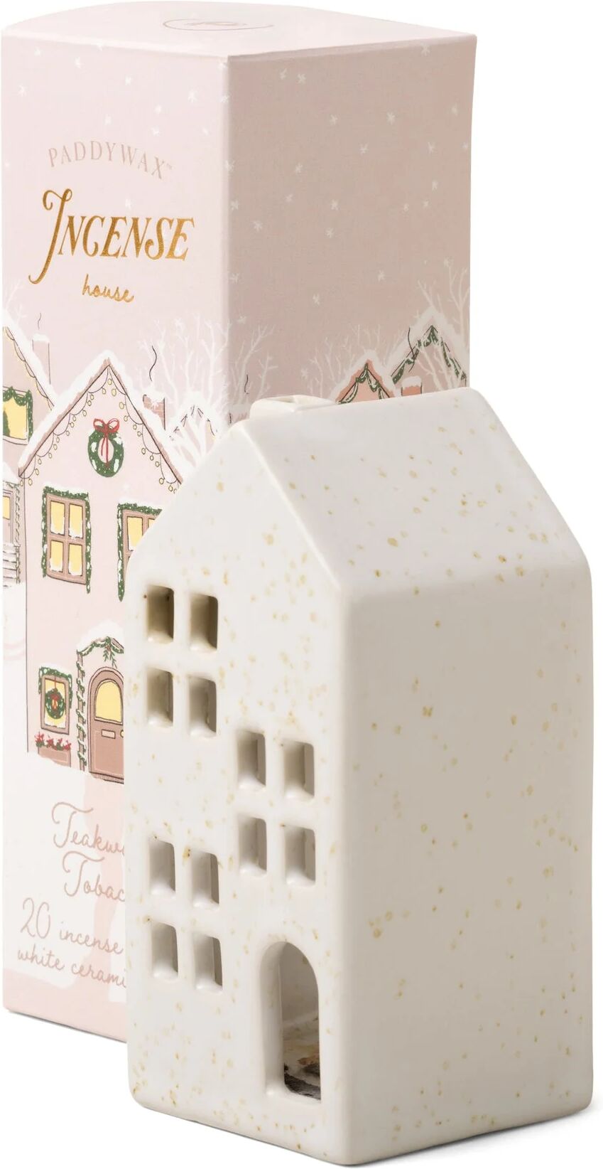 Paddywax Holiday Town Incense Cone Holder - House