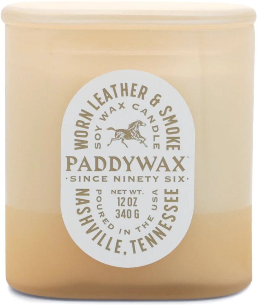 Paddywax Vista 12 oz Candle - Worn Leather + Smoke