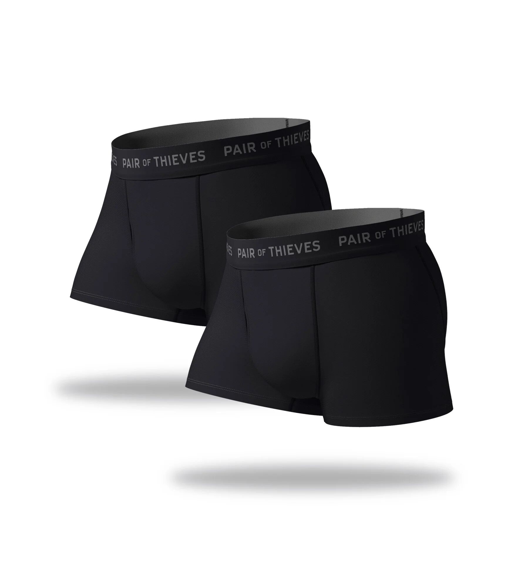 Pair Of Thieves SuperFit Trunks 2 Pack Underwear in Grey, size X Large - Black   Pair Of Thieves Male
