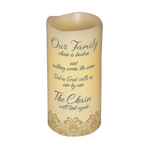 Perfect Memorials Abiding Light Scented Flameless Candles "Our Family Chain"