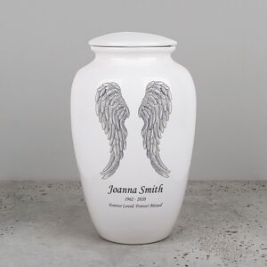 Perfect Memorials Angel Wings Ceramic Cremation Urn - Engravable