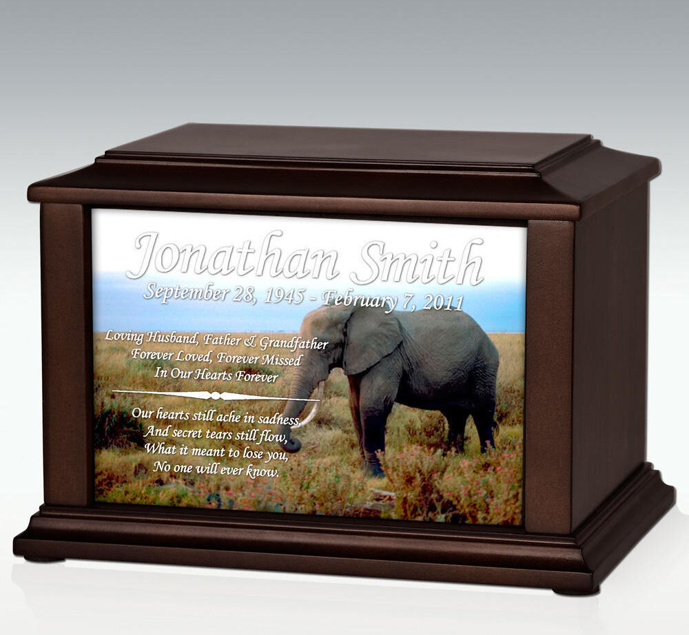 Perfect Memorials Large African Elephant Infinite Impression Cremation Urn