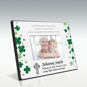 Perfect Memorials St. Patrick Wood Picture Frame - Horizontal (4" x 6" Photo)
