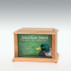 Perfect Memorials Small Oak Duck Infinite Impression Cremation Urn - Engravable