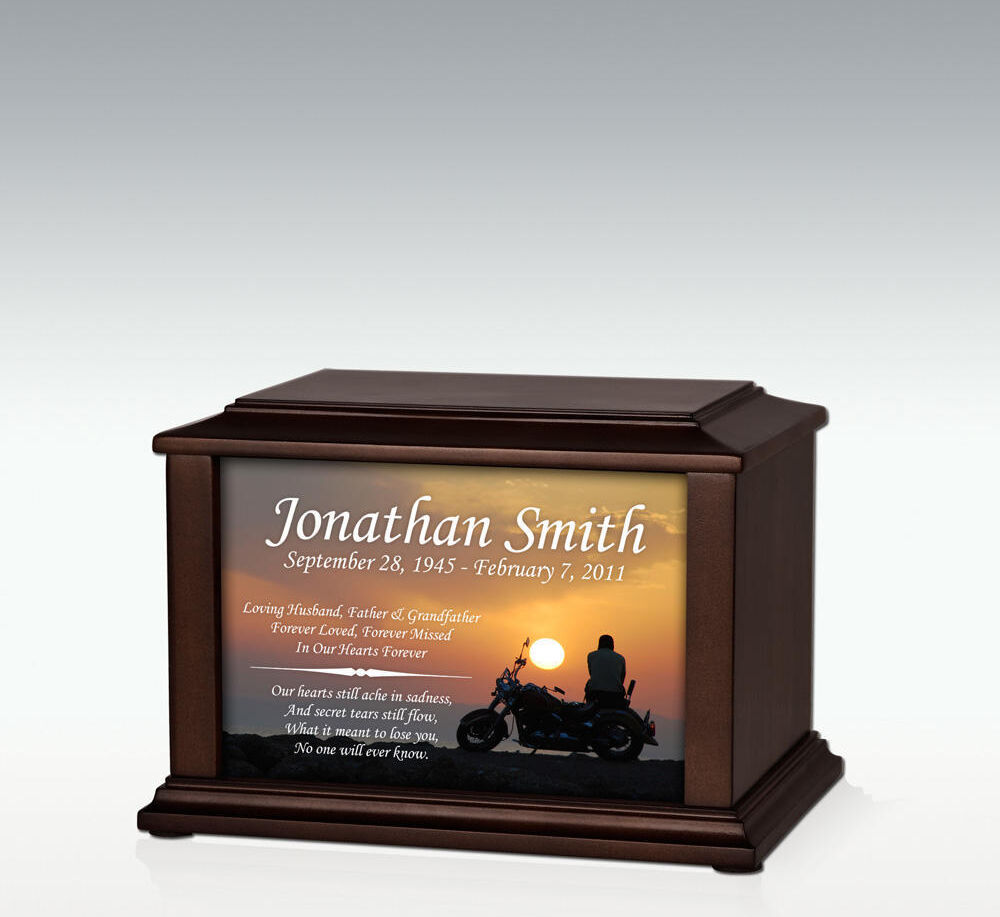 Perfect Memorials Small Motorcycle Infinite Impression Cremation Urn - Engravable