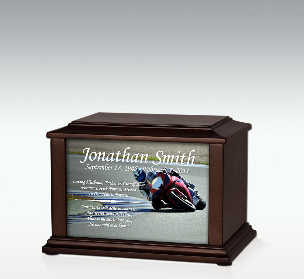 Perfect Memorials Small Motorcycle Racer Infinite Impression Cremation Urn