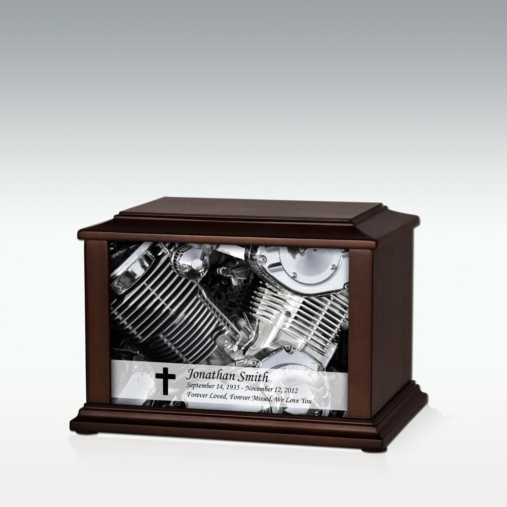Perfect Memorials Small Motorcycle Engine Infinite Impression Cremation Urn