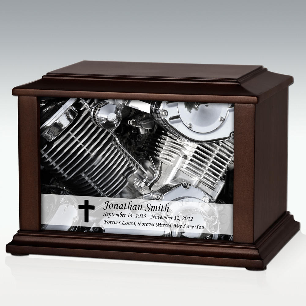 Perfect Memorials Large Motorcycle Engine Infinite Impression Cremation Urn
