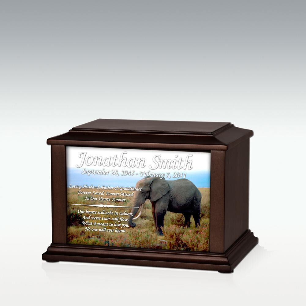 Perfect Memorials Small African Elephant Infinite Impression Cremation Urn