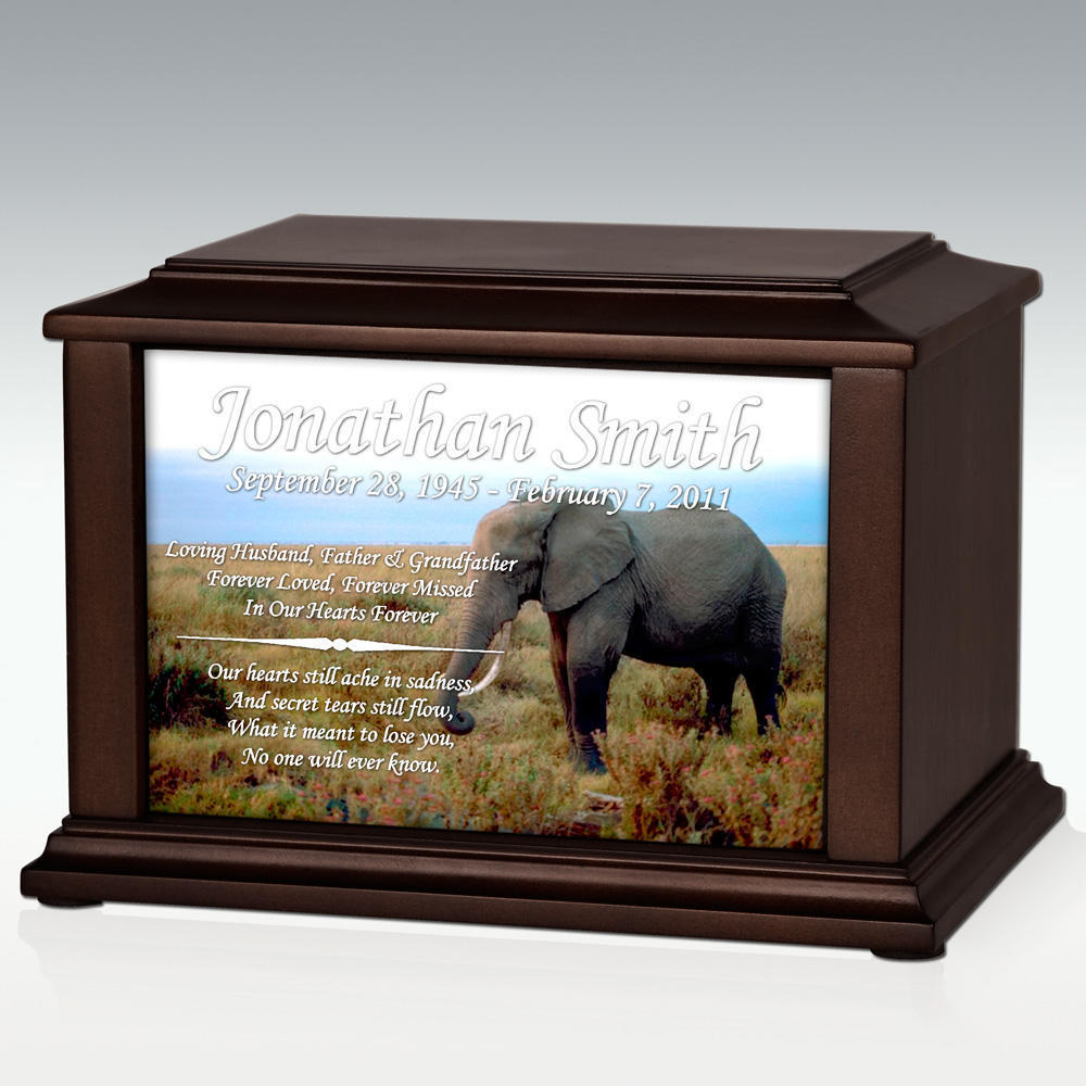 Perfect Memorials Large African Elephant Infinite Impression Cremation Urn