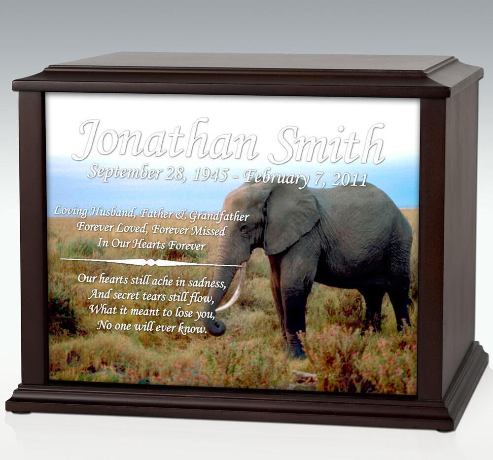 Perfect Memorials XL African Elephant Infinite Impression Cremation Urn