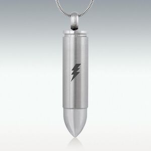 Perfect Memorials Lightning Bolt Bullet Cremation Jewelry - Engravable