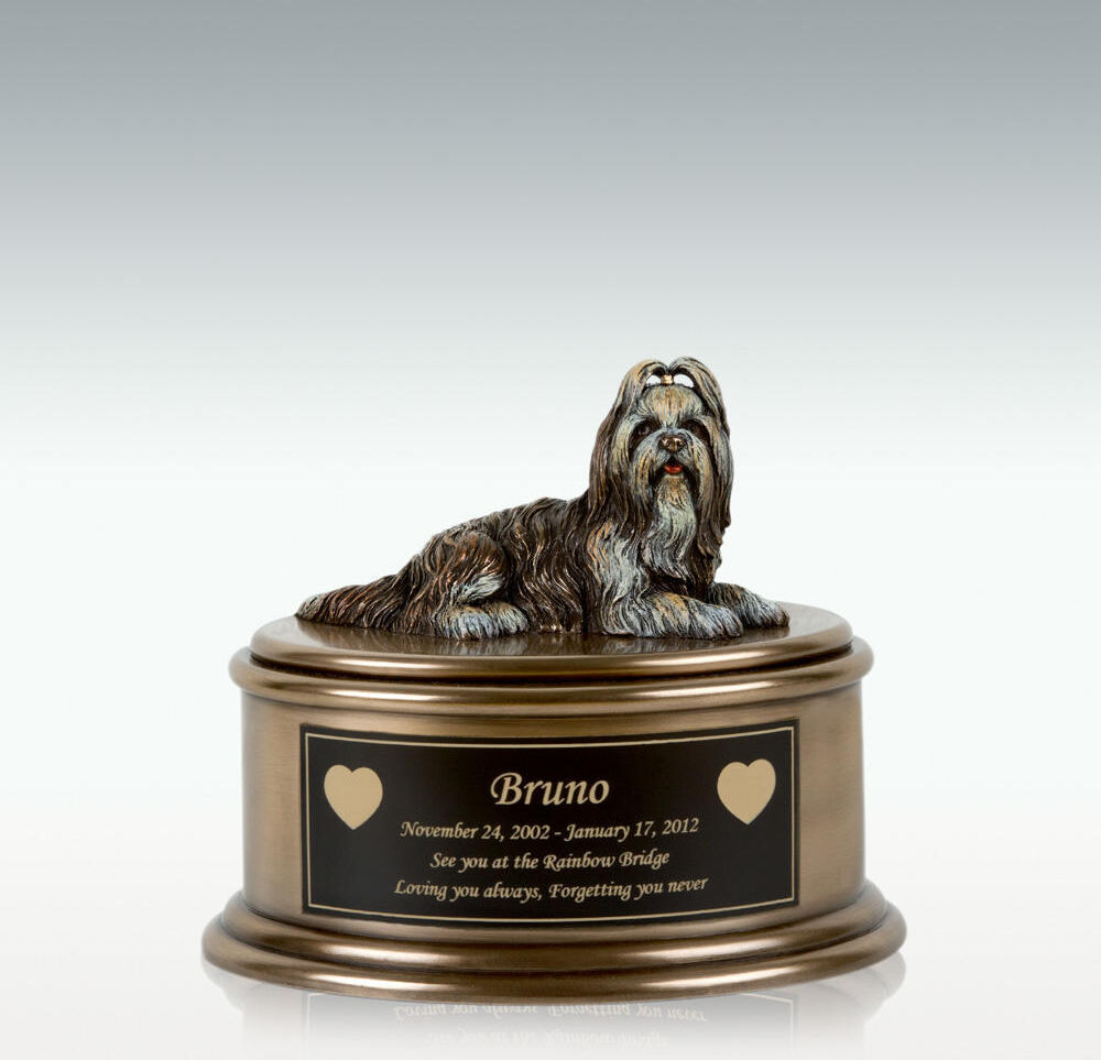 Perfect Memorials Shih-Tzu Figurine Cremation Urn - Engravable