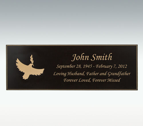 Perfect Memorials Graceful Birds Painted Cremation Urn Plaque Only