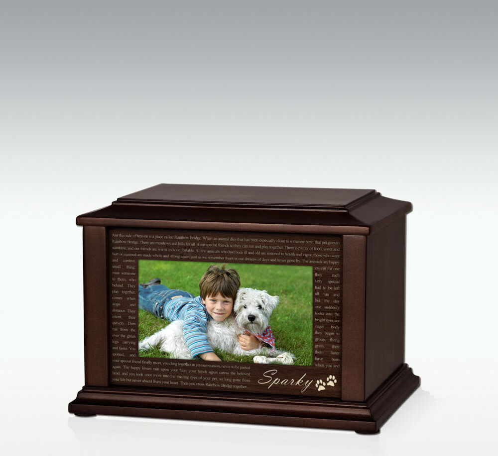 Perfect Memorials Small Rainbow Bridge Frame Adoration Pet Cremation Urn