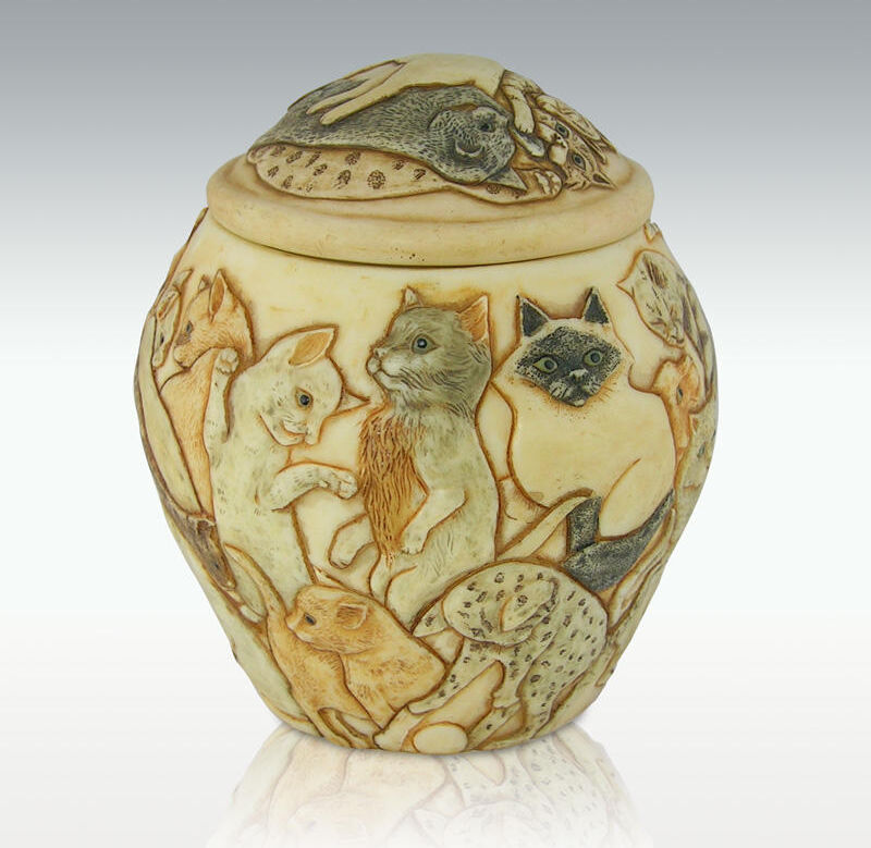 Perfect Memorials Cats Galore - Pet Cremation Urn