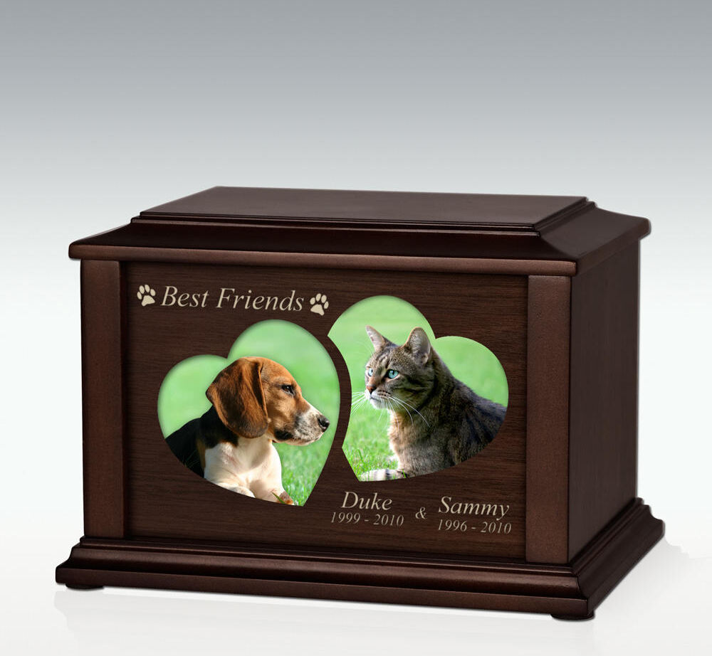 Perfect Memorials Medium Best Friends Adoration Pet Cremation Urn - Engravable