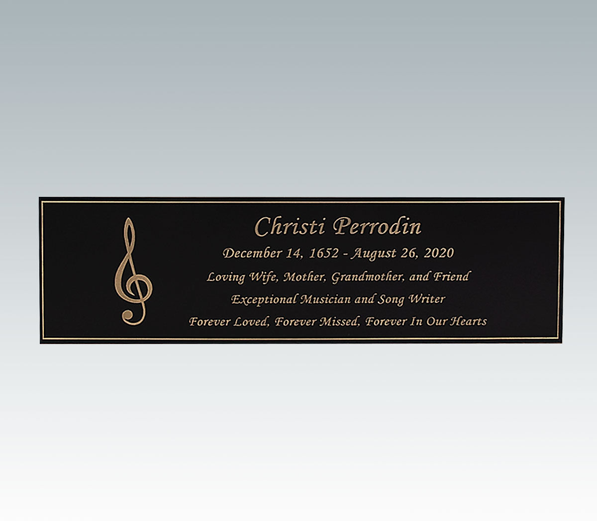 Perfect Memorials Large Acoustic Guitar Urn Plaque Only