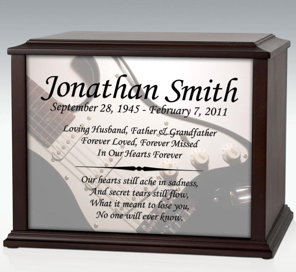 Perfect Memorials XL Electric Guitar Infinite Impression Cremation Urn-Engravable