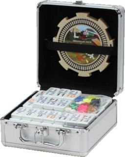 CHH Games Double 15 Numeral Mexican Train Dominoes with Aluminum Case