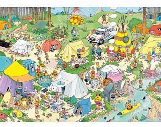 Jumbo International Jan van Haasteren Comic - Camping in the Forest (2000 Pieces)