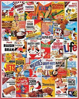 White Mountain Puzzles Cereal Boxes