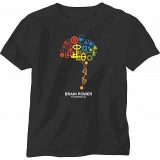 Puzzle Master Brain Power - Black - T-Shirt