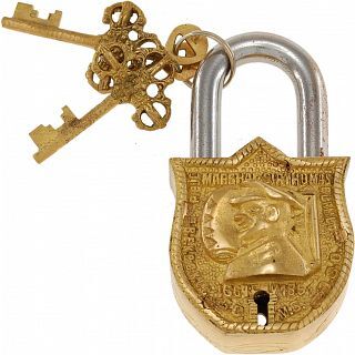 Puzzle Master Brass Puzzle Trick Padlock - Sir Thomas Blamey