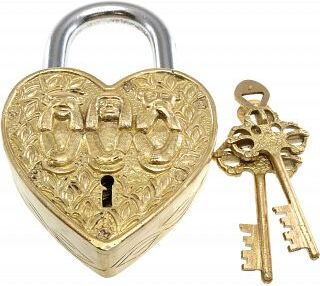 Puzzle Master Heart Trick Padlock - 3 Monkeys