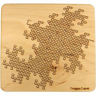 Martin Raynsford Wooden Fractal Tray Puzzle - Dragon Curve