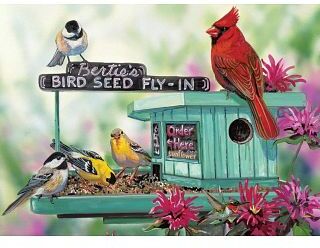 Eurographics Bertie's Bird Seed Fly-In - Large Piece Jigsaw Puzzle