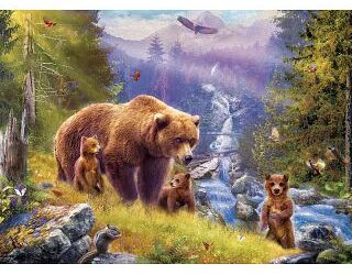 Eurographics Grizzly Cubs - Large Piece Jigsaw Puzzle