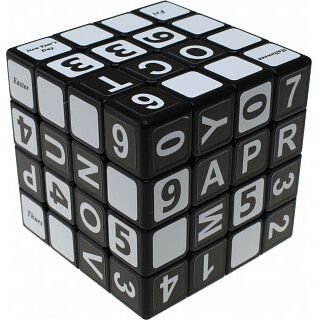 Calvin's Puzzles 4x4x4 English Calendar Cube - Black Body