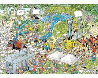 Jumbo International Jan van Haasteren Comic Puzzle - The Film Set (2000 Pieces)