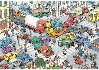 Jumbo International Jan van Haasteren Comic Puzzle - Traffic Chaos (3000 Pieces)