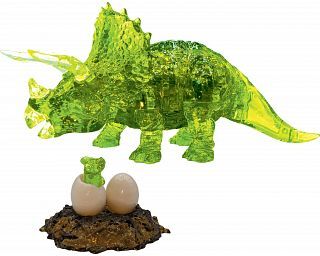 Bepuzzled 3D Crystal Puzzle Deluxe - Triceratops & Baby