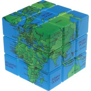 Calvin's Puzzles Standard World Map 3x3x3 Cube (Wisdom Collection)