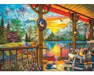 Eurographics Early Morning Fishing - Large Piece Jigsaw Puzzle