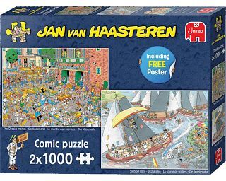 Jumbo International Jan van Haasteren Comic Puzzle - 2 x 1000 Piece Dutch Traditions