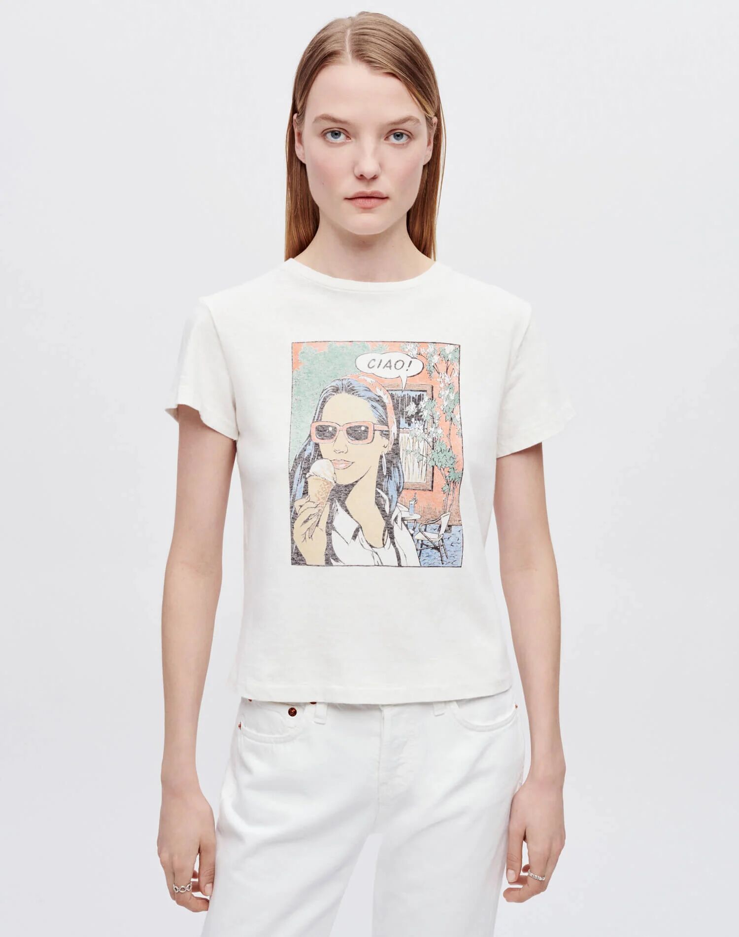 Classic "Ciao Tee" - Vintage White