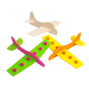 Colorations Wooden Model Airplanes Set of 12 by Colorations