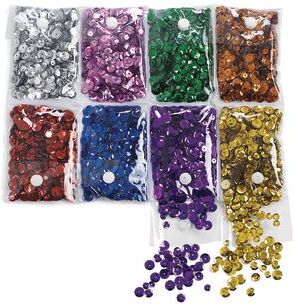 Colorations Super Sequin 8 Pack  1 oz Each by Colorations