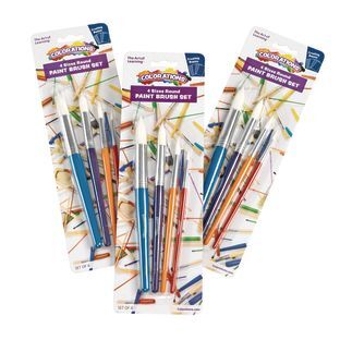 Colorations Round Paint Brushes Set of 12 4 Sizes by Colorations