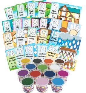 Colorations Dough and Numbers Modeling Mats by Colorations