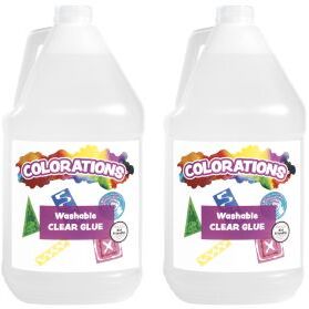 Colorations Washable Clear Glue for Making Slime 2 Gallons by Colorations