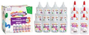 Colorations Slime Kit12 Clear Glues 6 Slime Activators and 6 Colors of Watercolor Paint by Colorations