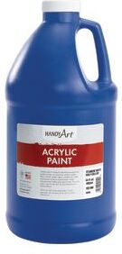 Acrylic Paint  1 2 Gallon Color Blue by Handy Art