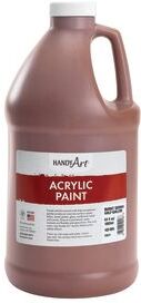 Acrylic Paint  1 2 Gallon Color Brown by Handy Art